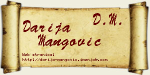 Darija Mangović vizit kartica